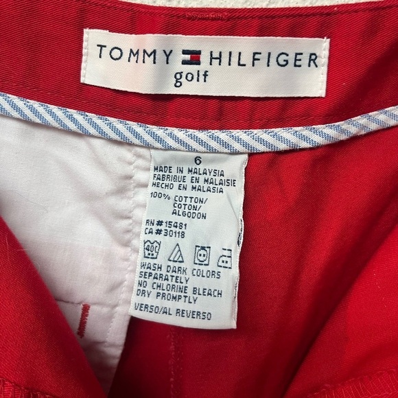 Tommy Hilfiger Red Women's Golf Shorts - Picture 2 of 4